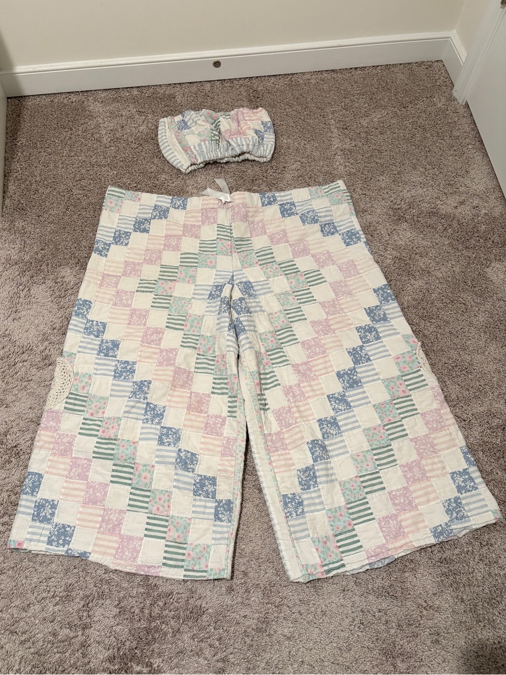 Quilted top and pants set